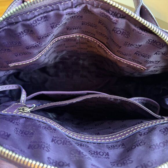 Michael Kors Studded Tote in Rich Plum 💜 Travel-Ready - Picture 8 of 9